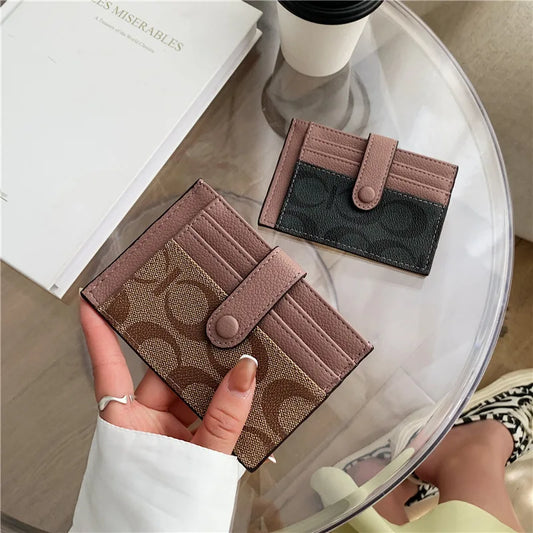 Ultra-Thin Mini Card Holder Wallet for Women | Envelope Purse Card Holder Wallet Peaceful Pleasures Health and Wellness