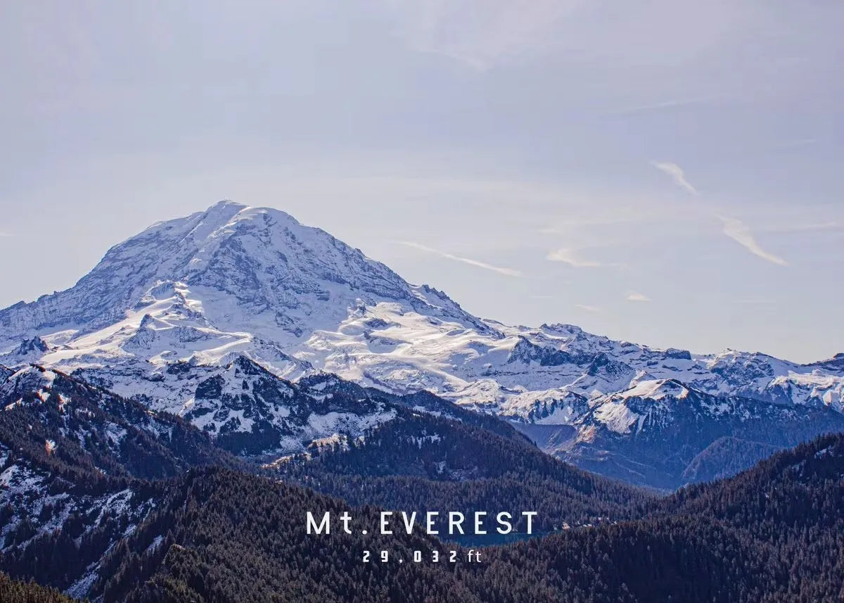 Mount Everest Panoramic Canvas Wall Art | Mountain Print