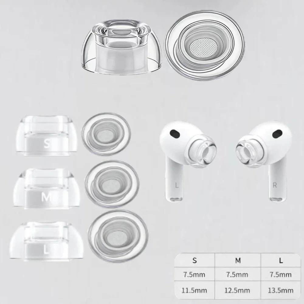 Silicone Ear Tips for AirPods Pro 3 | Anti-Slip Replacement Caps