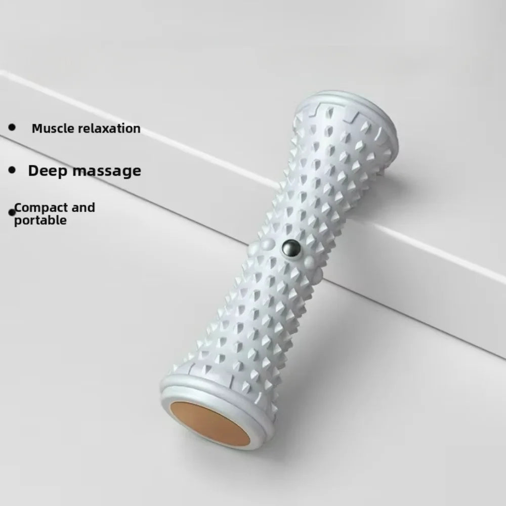 Manual Plastic Foot Massager Roller Yoga Ball Plantar Fascia Roller Muscle Relaxation Care Plastic Manual Foot Massager Rollers Peaceful Pleasures Health and Wellness Gray
