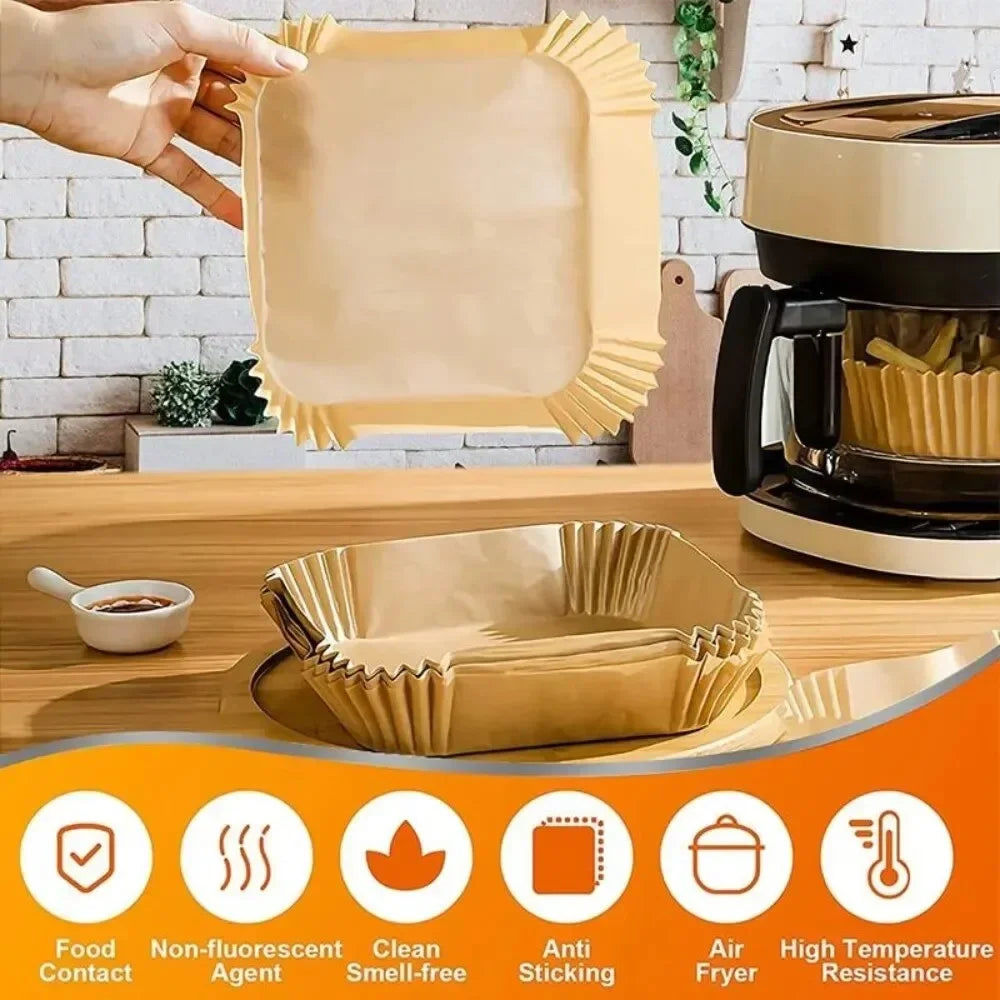 Baking Supplies Air Fryer Paper Liner Kitchens Accessories Large For Kitchen Accessory Non-stick Baking Mat Disposable Peaceful Pleasures Health and Wellness