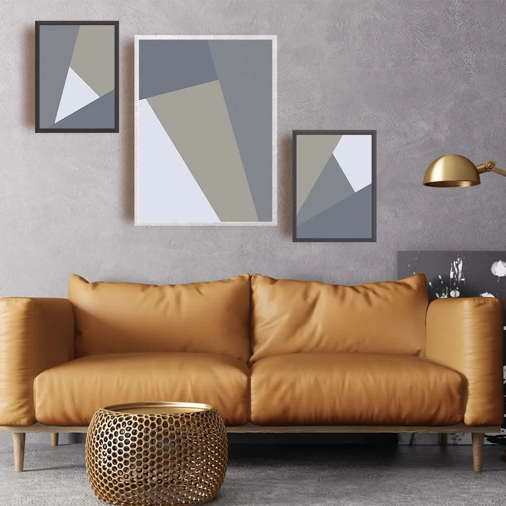 Abstract Geometric Triangle Canvas Wall Art | Modern Print Canvas Wall Art Peaceful Pleasures Health and Wellness