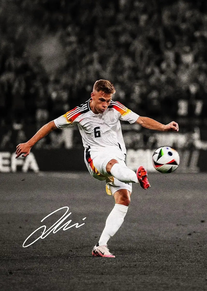 Soccer Player Canvas Wall Art Print | Football Portrait Poster Canvas Wall Art Peaceful Pleasures Health and Wellness 5 40x60cm Unframed