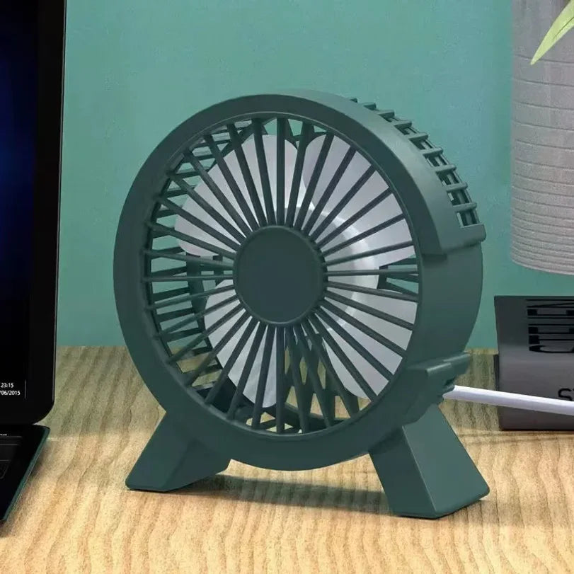 Ultra-Quiet Mini Desk Fan | USB & Battery Powered, 1W