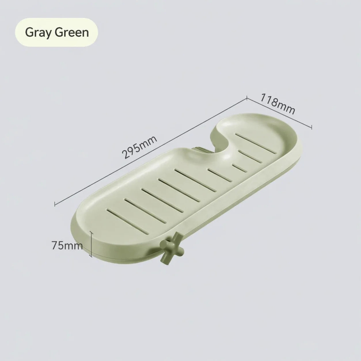 Adjustable Faucet Storage Shelf Fits Various Water Tap Sizes Multi-functional Sink Organizer Holds Cleaning Rags and Kitchen Peaceful Pleasures Health and Wellness 1pc gray bean green