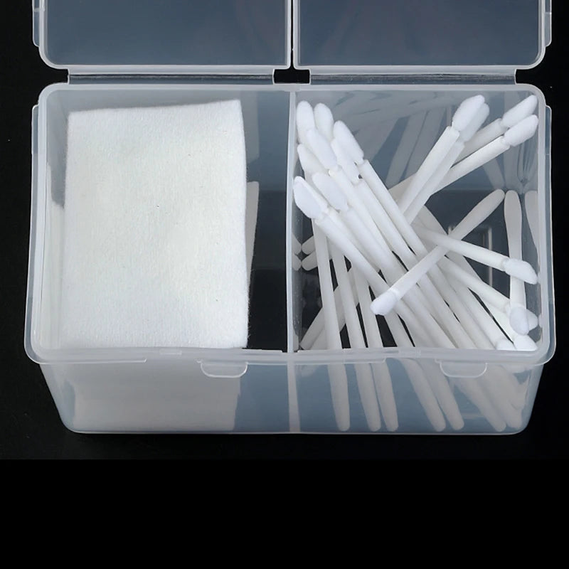 1pc Clear Makeup Storage Box With Lid, 2-grid Dustproof Storage Box For Skincare Makeup And Sundries, Countertop & Vanity Storag Peaceful Pleasures Health and Wellness