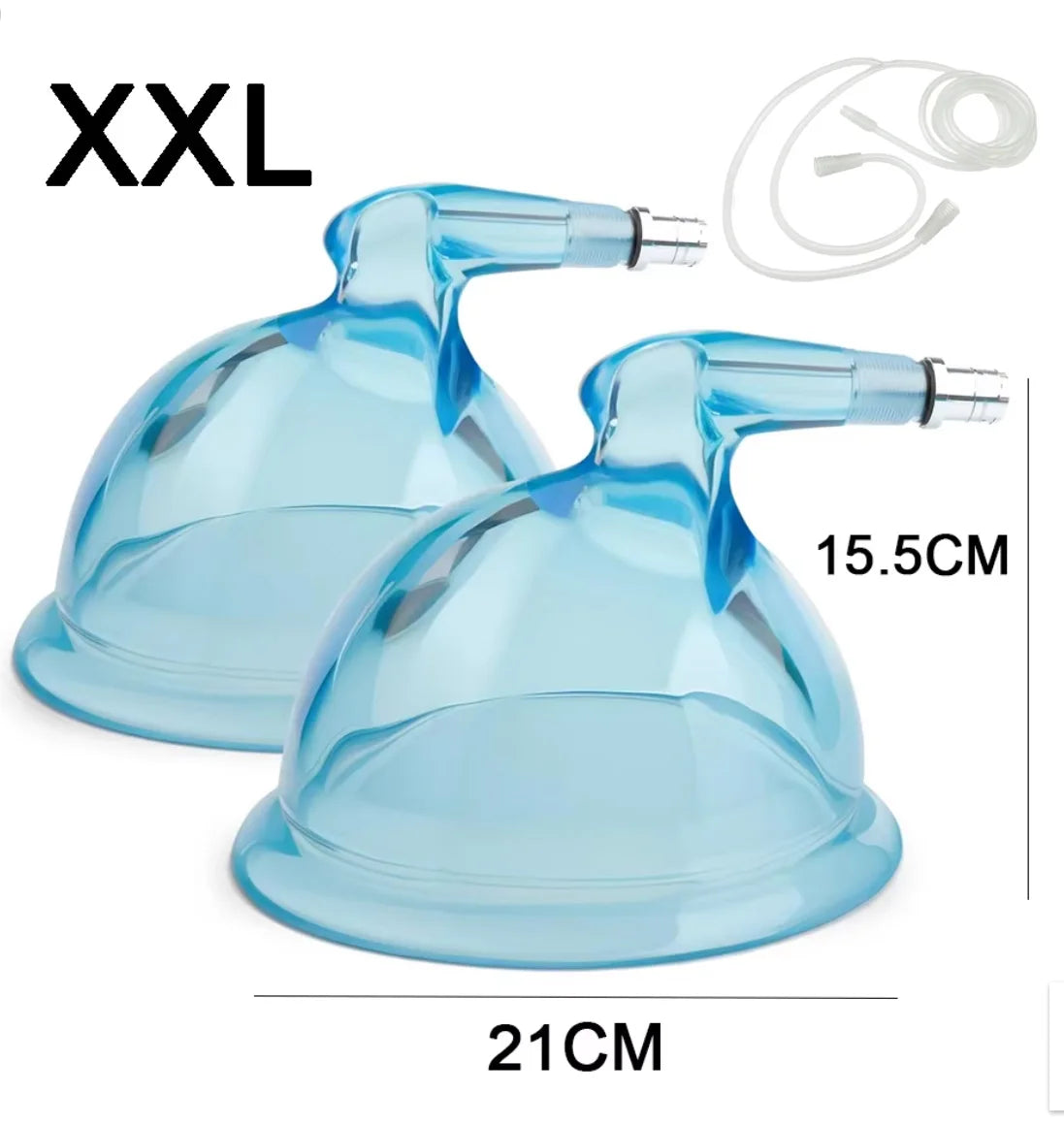Vacuum Buttocks Lifting Cupping Cups XXL/XL + Y-Shape Hose