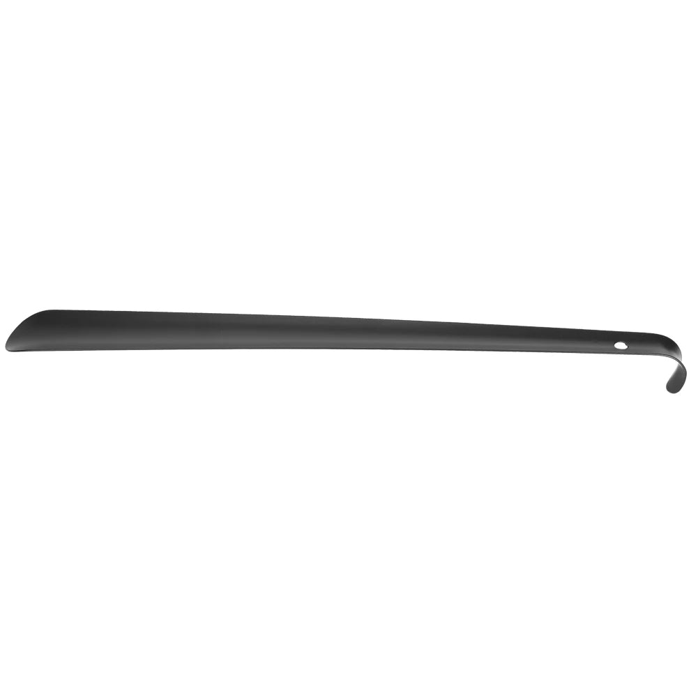Shoe Helper Portable Stainless Steel Travel Shoe Horn Long Handle Black 42cm for Home for Travel Peaceful Pleasures Health and Wellness