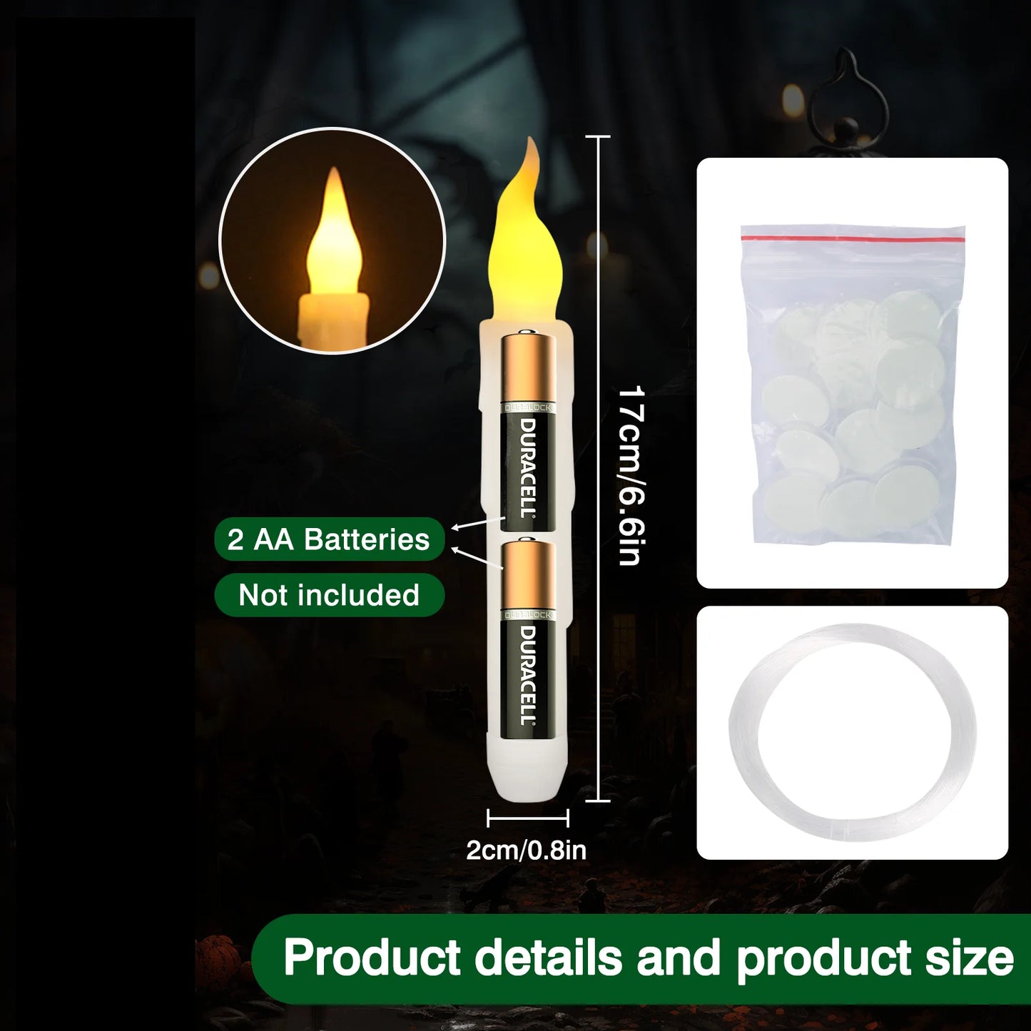 Floating Candles with Wand Magic Hanging Candles Flameless Flickering LED Taper Candle with Wand Remote Battery Window Candles Peaceful Pleasures Health and Wellness