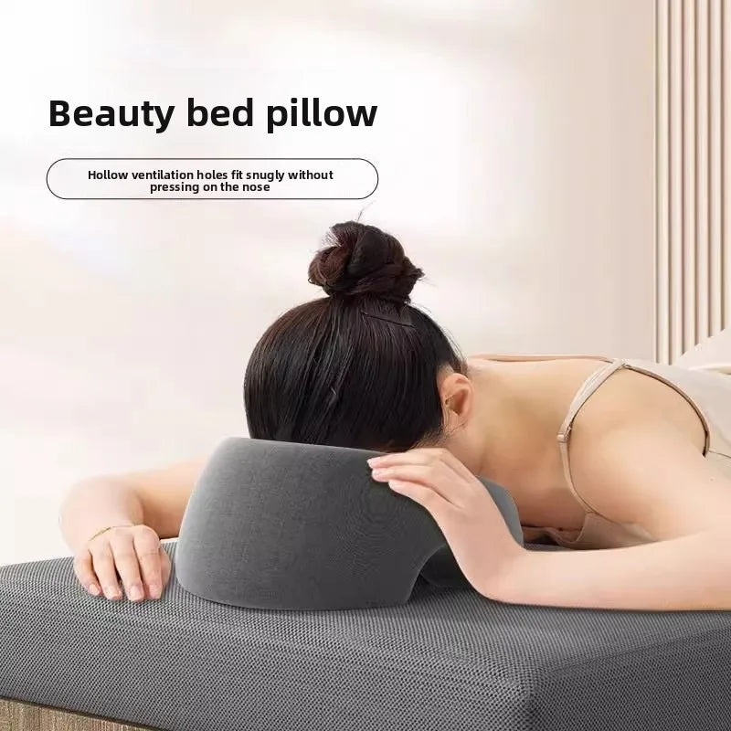 Face Rest Pillow for Beauty Salon Ergonomics Lying Down Pillow Memory Foam Breathable Head Support Pillow Snap Body Massage Peaceful Pleasures Health and Wellness