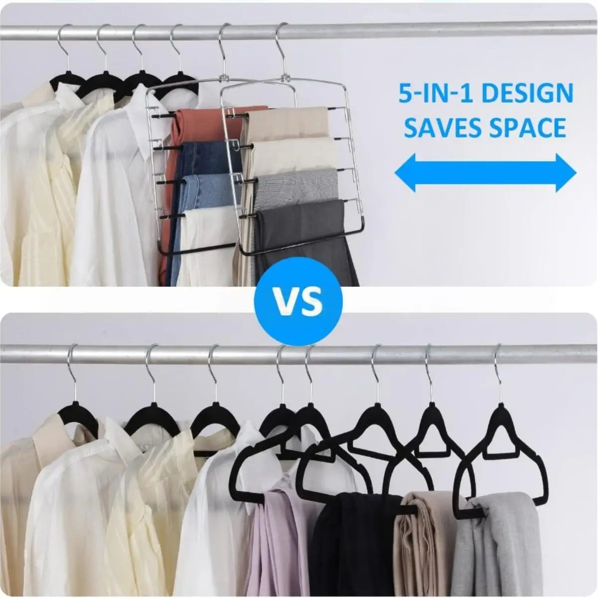 Five-layer foam pants rack with plastic and rubber coating, multi-layer, multi-functional rotating foldable hanger, towel storag Peaceful Pleasures Health and Wellness
