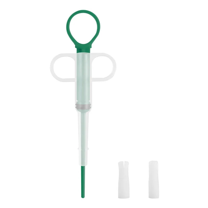 Pet Pill Dispenser & Syringe Feeder Kit for Dogs & Cats Pet Medicine Feeder Peaceful Pleasures Health and Wellness green