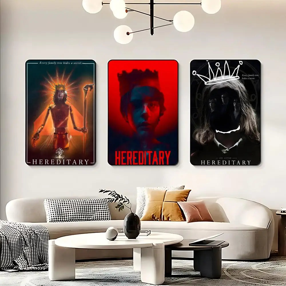Movie H-Hereditary Poster HD Self Adhesive Waterproof Wall Art Ideal for Home Office Dorm Bedroom Great Gift Peaceful Pleasures Health and Wellness