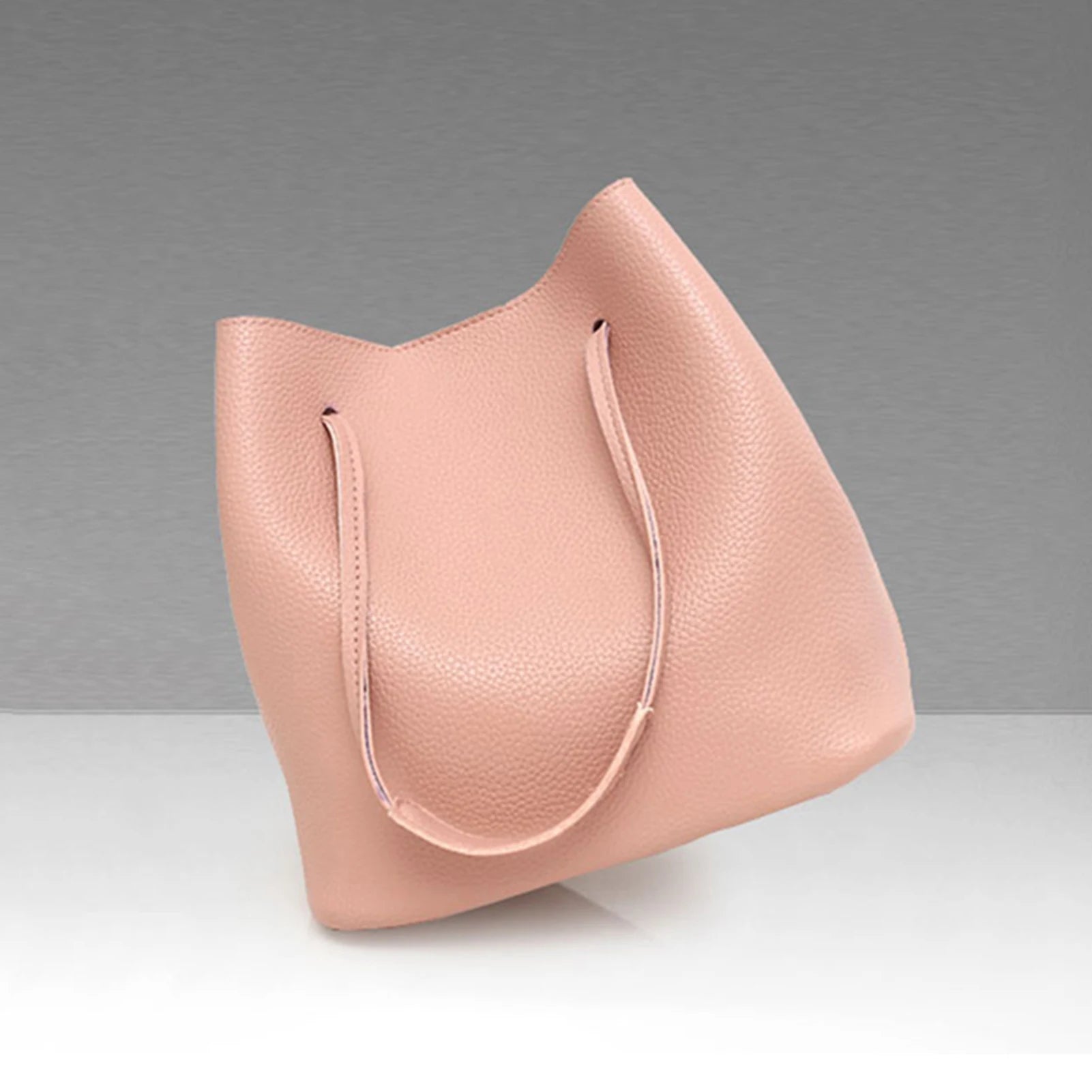 4pcs/set Solid Color Leather Handbags Waterproof Casual Leather Handbags for Women Girls Dating Shopping Peaceful Pleasures Health and Wellness