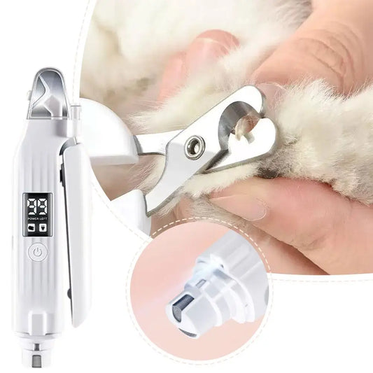 Electric 2-in-1 Pet Nail Clipper Cat Nail Clipper Dog Electric Nail Polisher Animal Multifunctional Finger Pet Nail Trimmer Peaceful Pleasures Health and Wellness