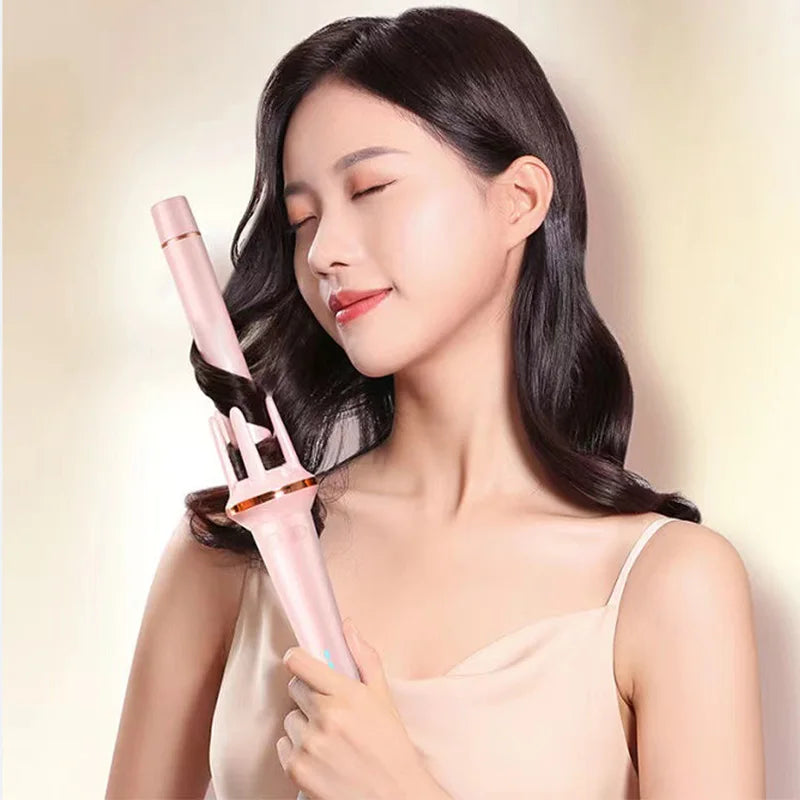 Professional Auto Rotating Curling Iron Fast Hair Curler Adjustment Temperature Irons Curling Wand Roller Hair Styling Tools Peaceful Pleasures Health and Wellness