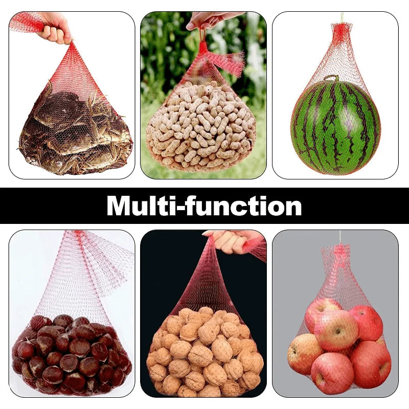 100-Pack Nylon Garden Net Hammock Bags for Vertical Growing