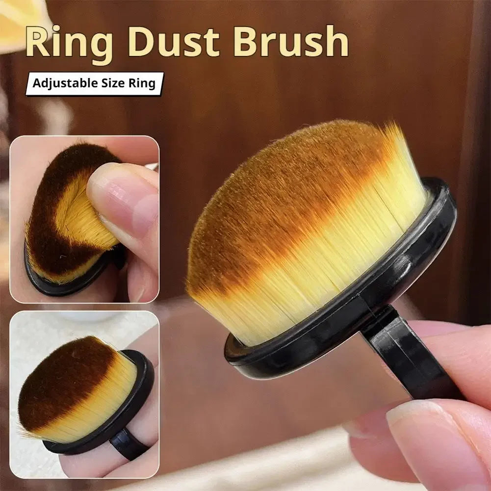 Nail Dust Cleaning Brush with Ring Handle — Manicure Tool Nail Art Tools Peaceful Pleasures Health and Wellness