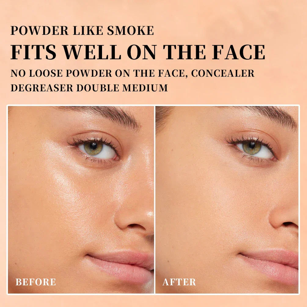 QIBEST Matte Pressed Powder – Oil Control & Full Coverage