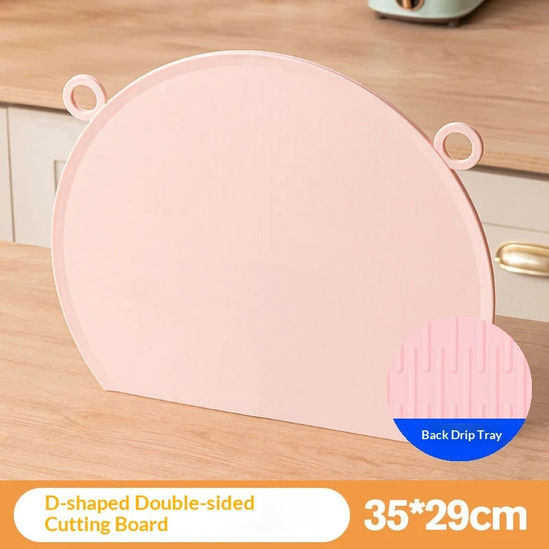New Non-Slip Dura Kitchen Tpu Cutting Board, Round Flexible Bendable Design, Dishwasher Safe, Ideal for Kitchen & Restaurant Use Peaceful Pleasures Health and Wellness Pink