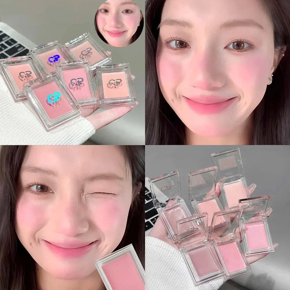 Monochrome Cream Blush Palette – Matte Peach & Pink Contour