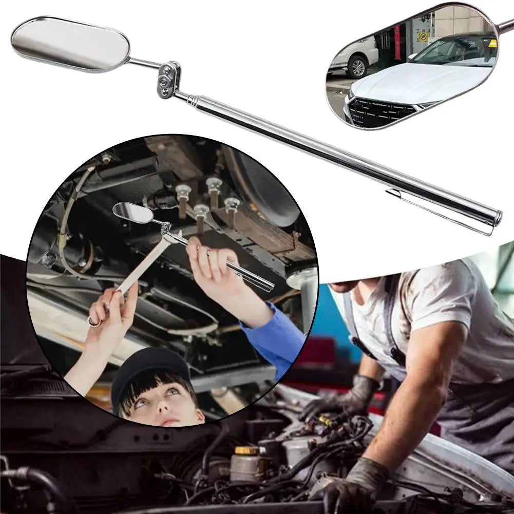 360° Rotating Inspection Mirror | Telescopic Stainless Steel Tool