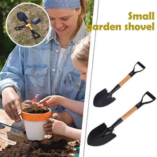 Household Tough Spatula For Growing Flowers Vegetables Wooden Handle Gardening Tools Large Small Stainless Steel Garden Shovel Peaceful Pleasures Health and Wellness