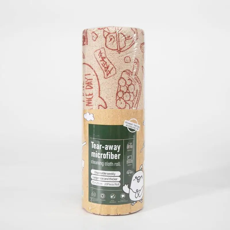 Reusable Microfiber Cleaning Cloth Roll | Cute Prints, 20 Sheets
