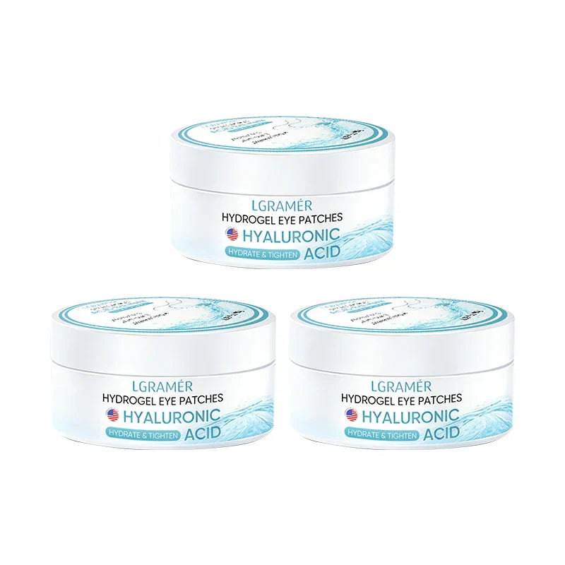 LGRAMER Hyaluronic Acid Under Eye Patches – 60 Collagen Pads