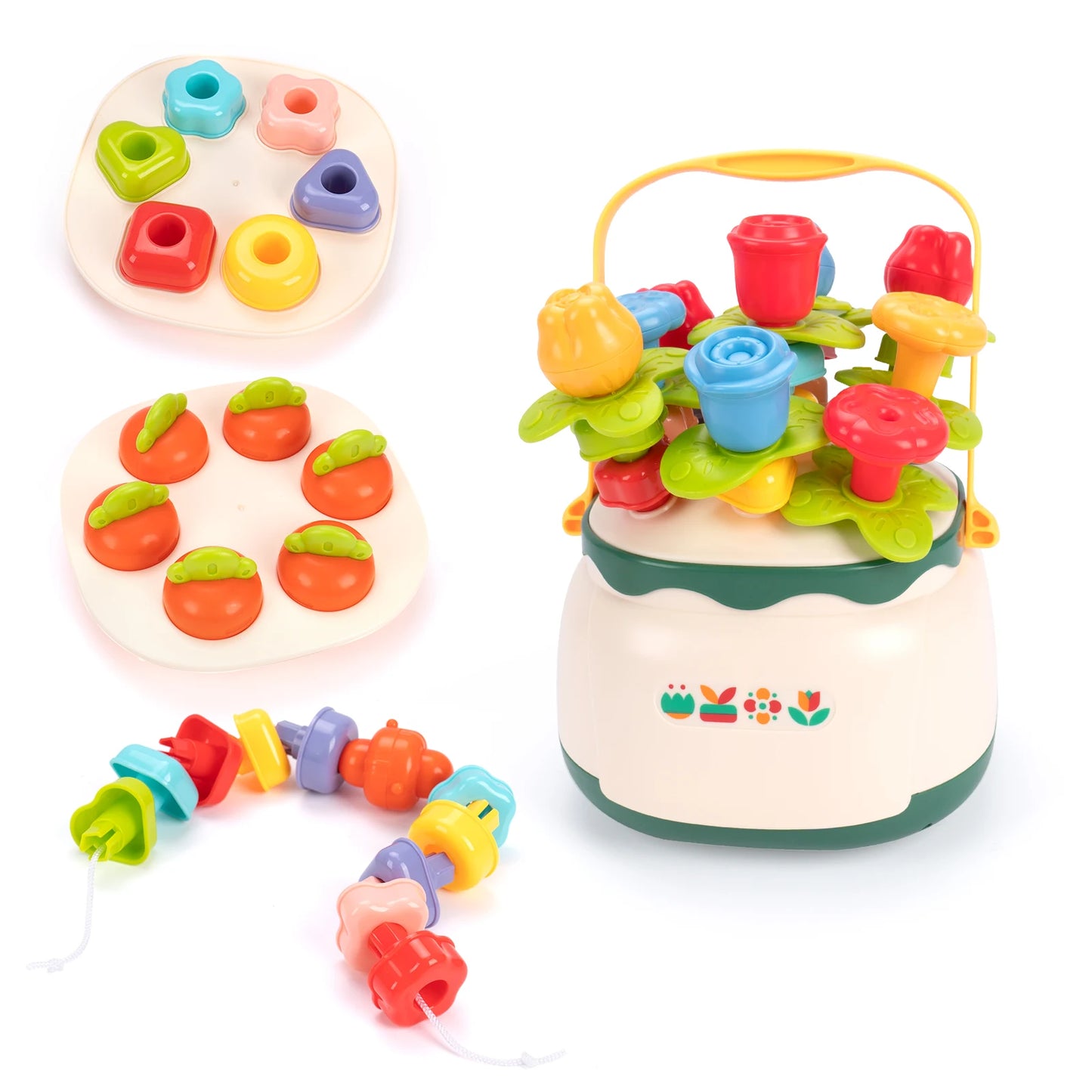 4in1 Baby Montessori Toy Toddler Shape Sorting Blocks Training Beads