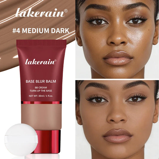 Lakerain Matte Liquid Foundation & Puff – Waterproof Oil Control Liquid Foundation Oasis Select