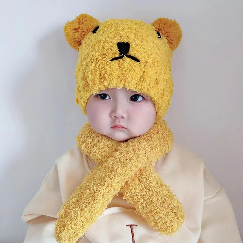 Toddler Knitted Ear Protection Beanie Hat | Kids Winter Hat