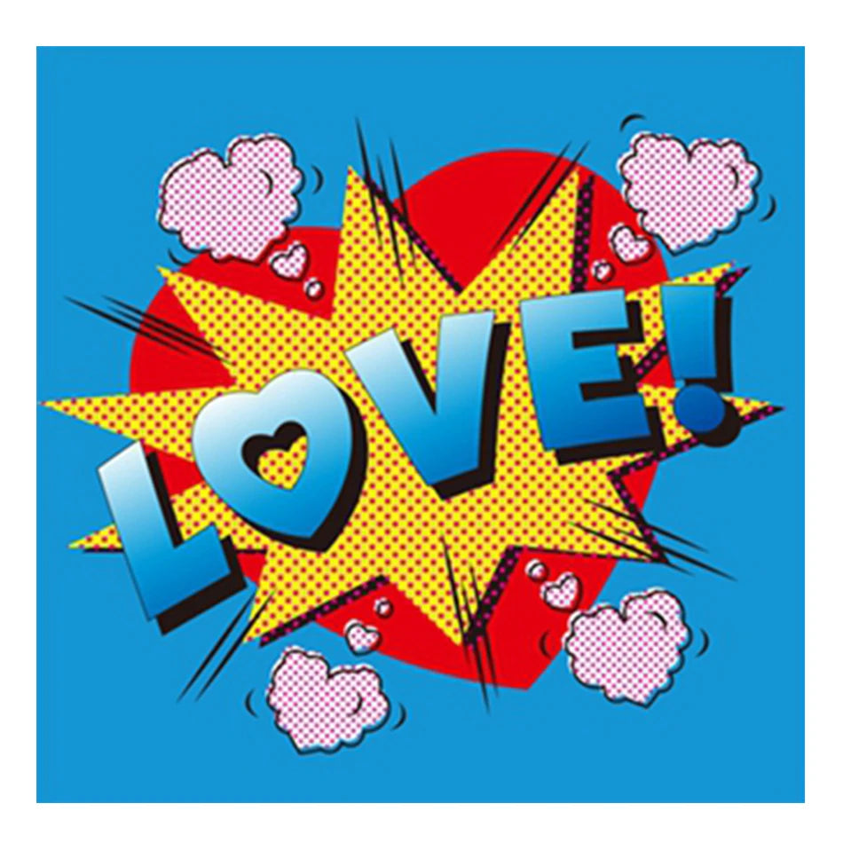 Pop Art Kissing Couple Canvas Wall Art Print | Bedroom Decor
