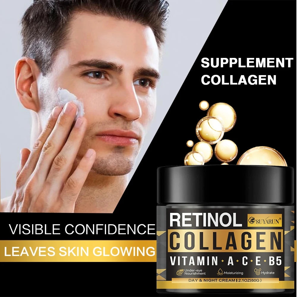 SUYARUN Retinol Moisturizing Cream, Rich in aloe vera leaf and tocopherol raw materials, universal skin care for men. Peaceful Pleasures Health and Wellness