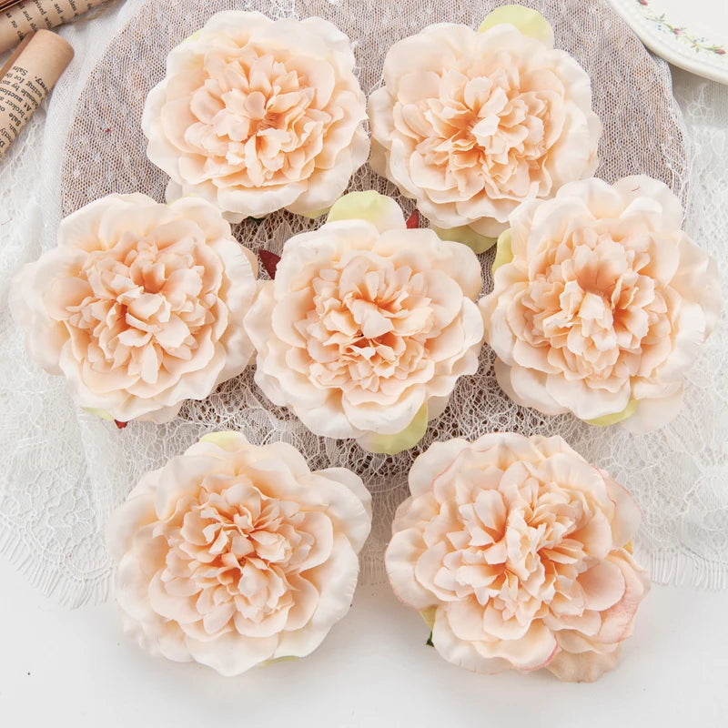 Silk Artificial Peony Dahlia Flower Heads 10cm – 5 or 10pcs