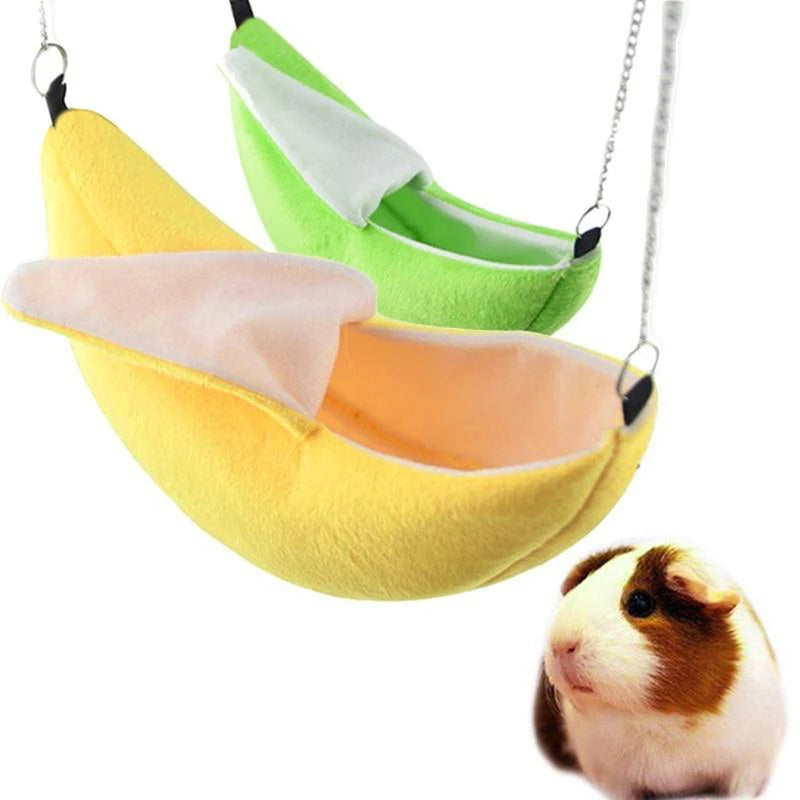 Hamster Cotton Nest Banana Shape House Hammock Bunk Bed House Toys Cage For Sugar Glider Hamster Small Animal Bird Pet Supplies Peaceful Pleasures Health and Wellness