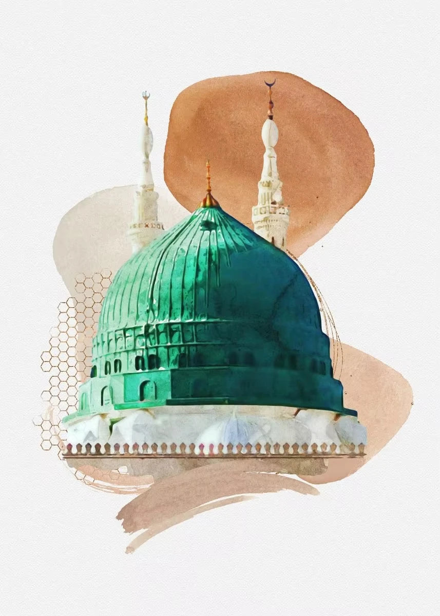Islamic Mosque Mecca Kaaba Canvas Wall Art Print | Home Decor Canvas Wall Art Peaceful Pleasures Health and Wellness 2-1PC 40x50cm