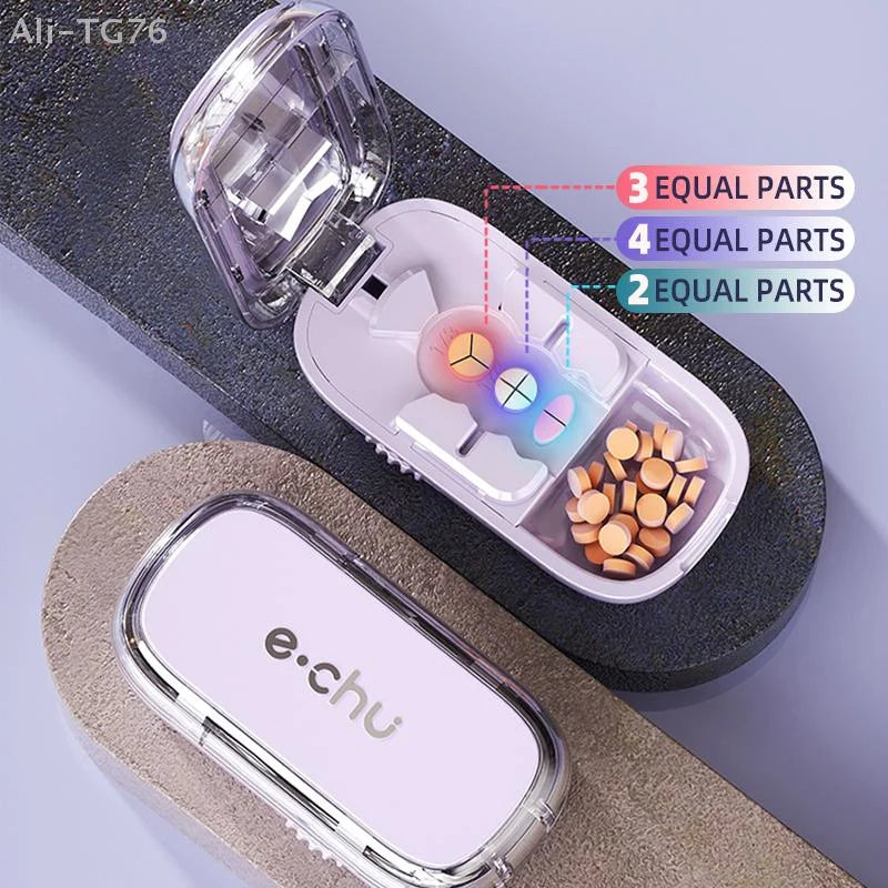 3-in-1 Pill Cutter & Organizer | Precision Tablet Splitter