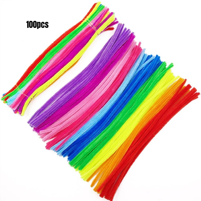 Macaron Fluffy Pipe Cleaners – Thick Plush DIY Craft Twist Sticks