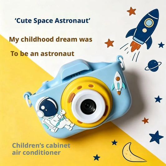Kids Camera HD Dual Lens 1080P Video Recorder Multifunctional Toy with Music Game Portable Cartoon Gift for Little Boys Girls Peaceful Pleasures Health and Wellness