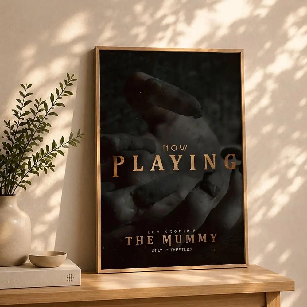 The Mummy Movie Poster HD Self-Adhesive Waterproof Wall Art Movie Poster Wall Art Peaceful Pleasures Health and Wellness White9 50X70cmNoframe