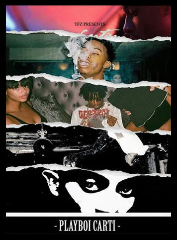 Playboi Carti Canvas Poster | Whole Lotta Red & Die Lit Wall Art