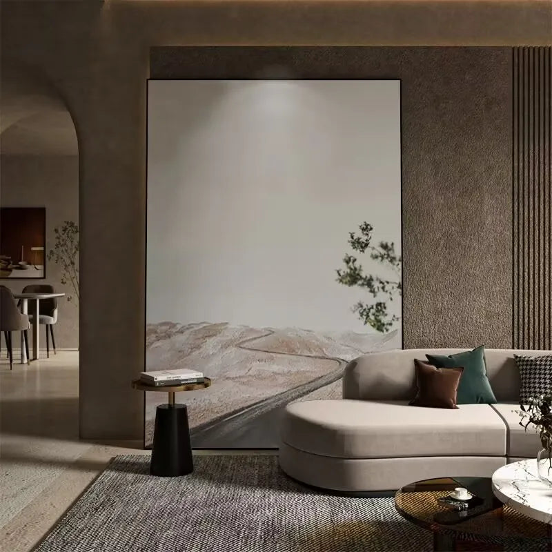 Modern Abstract Decorative Painting, Nordic Bedroom, Creative Roadside Landscape, Hanging Painting, Living Room, Corridor Mural Peaceful Pleasures Health and Wellness