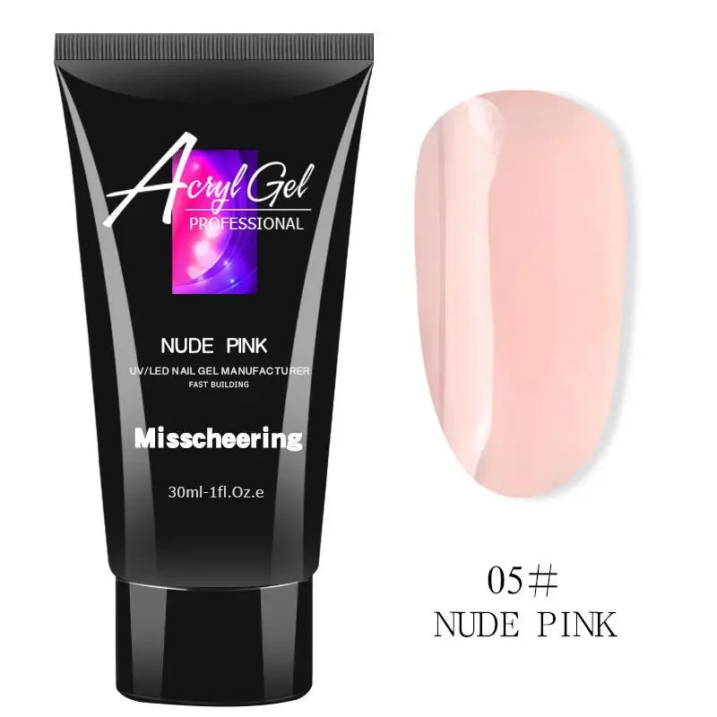 30ml Nail Extension Gel Nail Build Poly Nail Acrylic Gel UV LED Quick Extension of Crystal Model Painless Crystal Glue Peaceful Pleasures Health and Wellness 05