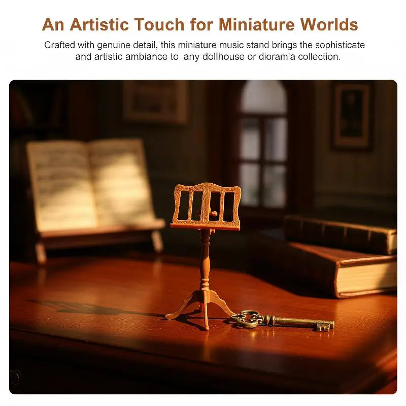 1:12 Miniature Music Stand Model | Dollhouse & Photo Prop