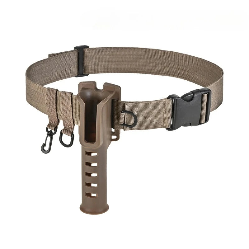 2026 Adjustable Waist Fishing Rod Holder, Portable Durable Rod Insert Bracket, Practical Outdoor Fishing Gear Accessory Peaceful Pleasures Health and Wellness DY41-Khaki