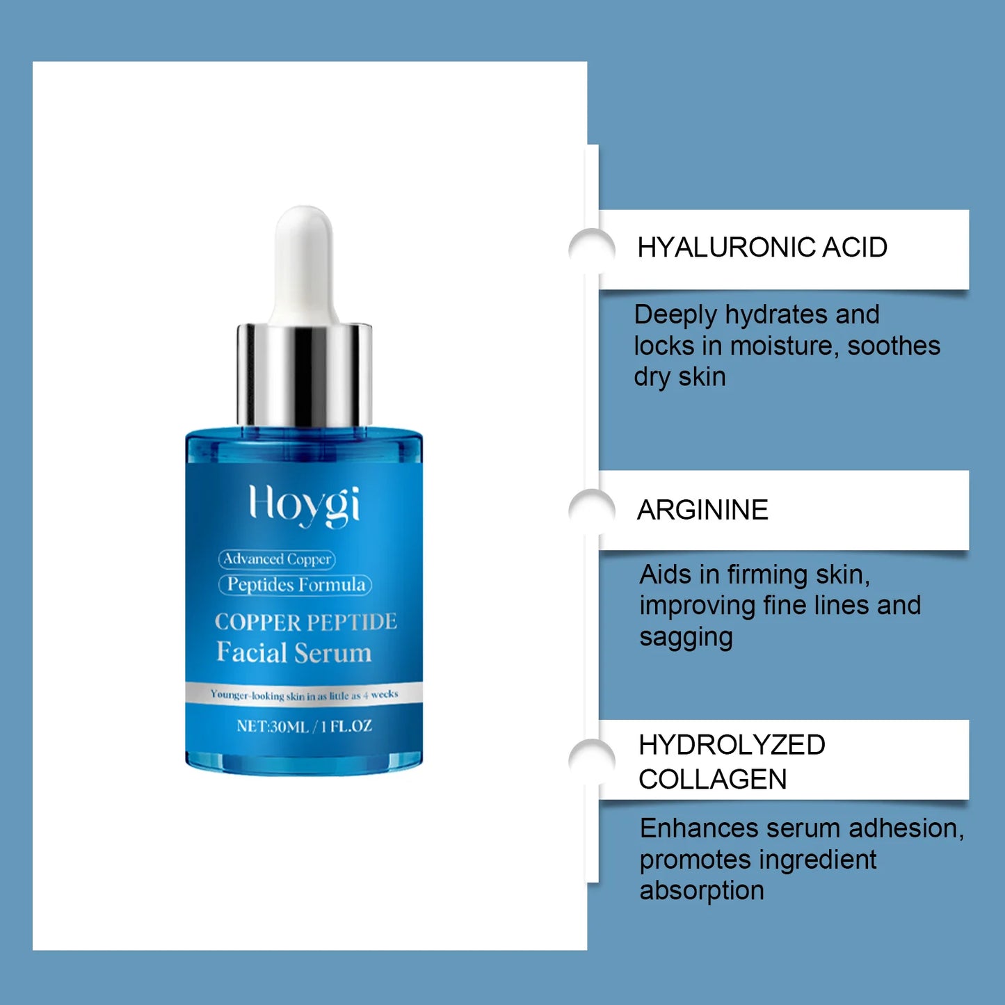 Copper Peptide Facial Serum – Firming & Hydrating K-Beauty