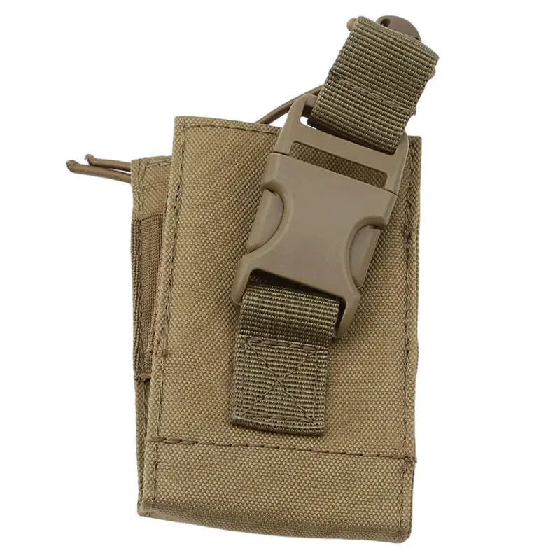 Tactical Molle Radio Walkie Talkie Holder Holster Portable Two-Way Radio Pouch Case for Outdoor Hunting Camping Activities Peaceful Pleasures Health and Wellness Mud color