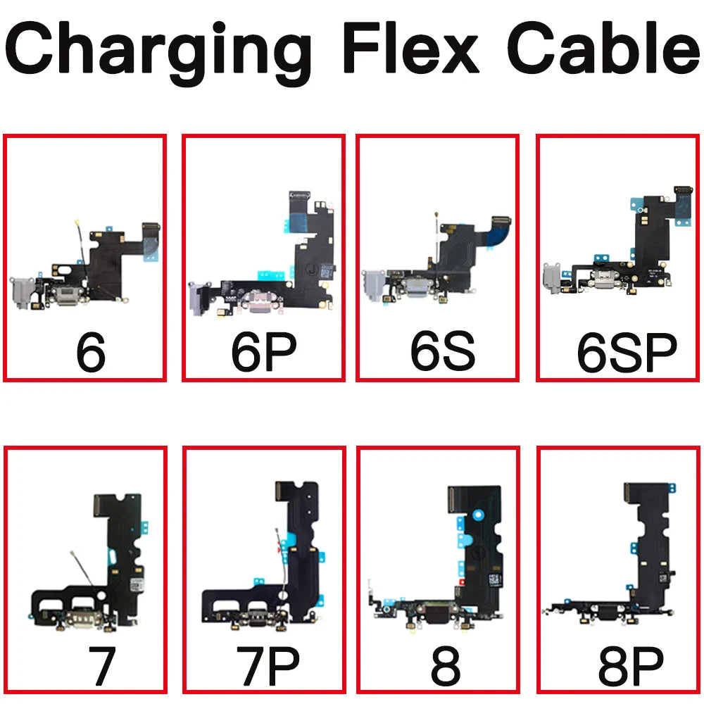 iPhone 6–8 Plus Charging Dock Flex Cable | USB Port & Mic Fix