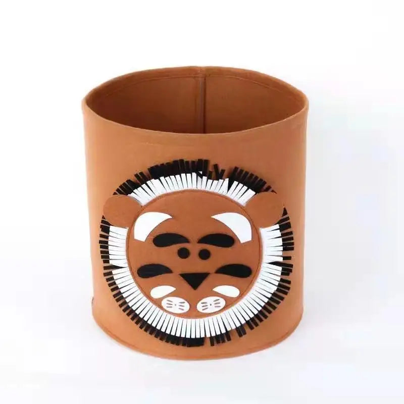 Felt Cartoon Toy Storage Basket – Kids Nursery Hamper Organizer